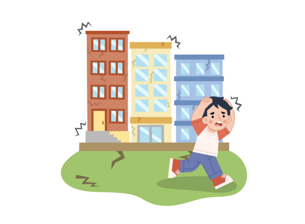 地震対策コラムのイラスト